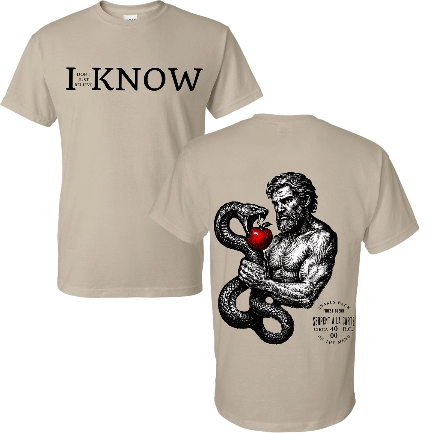 "I Don't Just Believe, I know" Resisting Temptation Badge T-Shirt #7