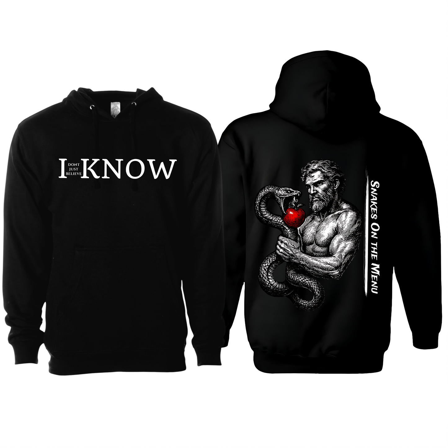 "I Don't Just Believe, I know" Resisting Temptation Snakes on The Menu Hoodie #6