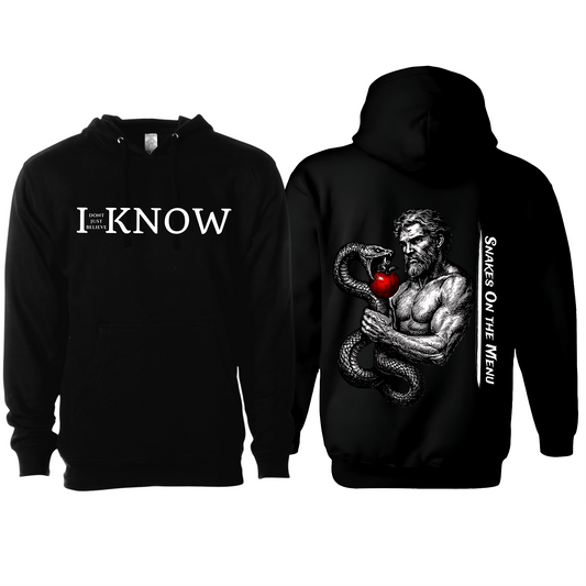 "I Don't Just Believe, I know" Resisting Temptation Snakes on The Menu Hoodie #6