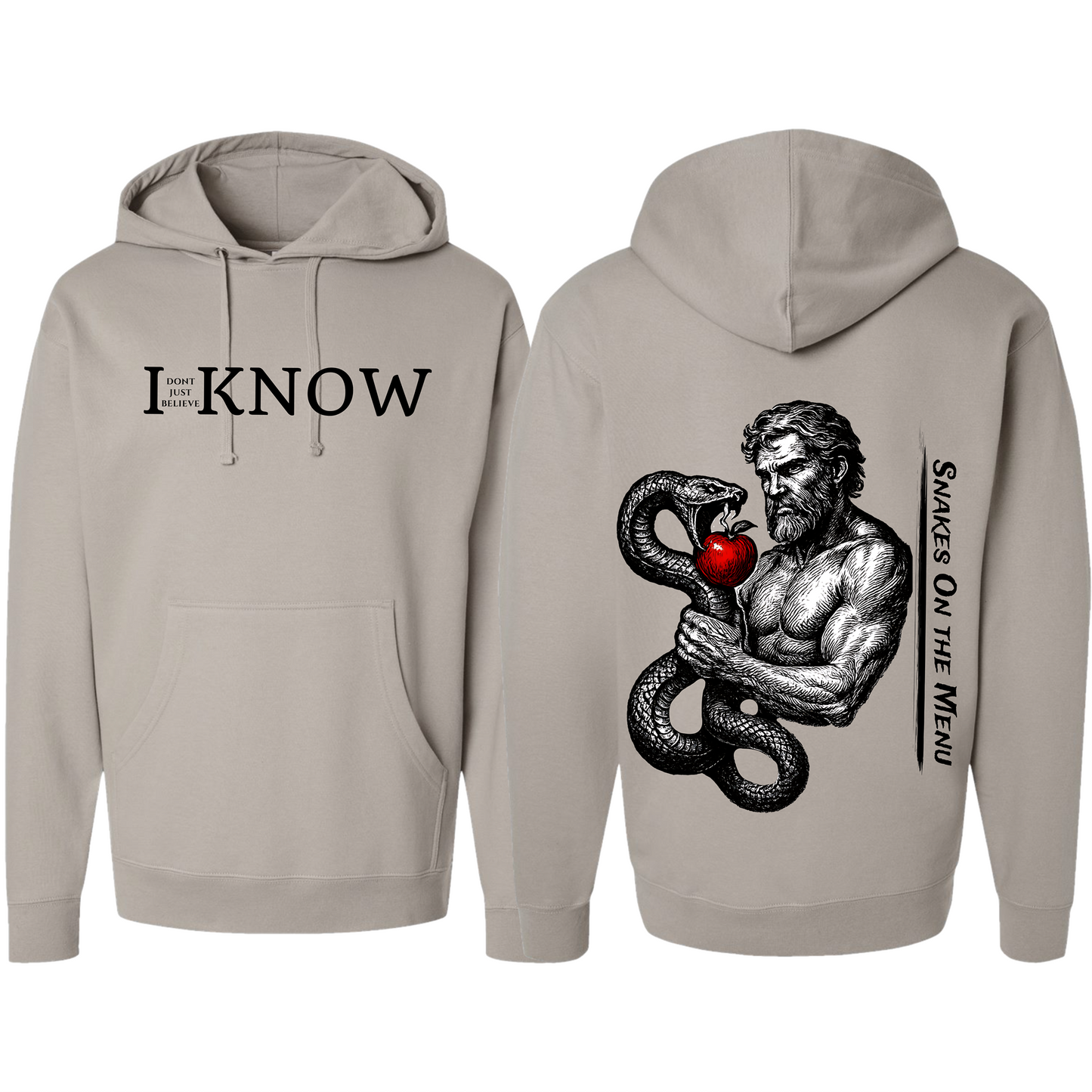 "I Don't Just Believe, I know" Resisting Temptation Snakes on The Menu Hoodie #6
