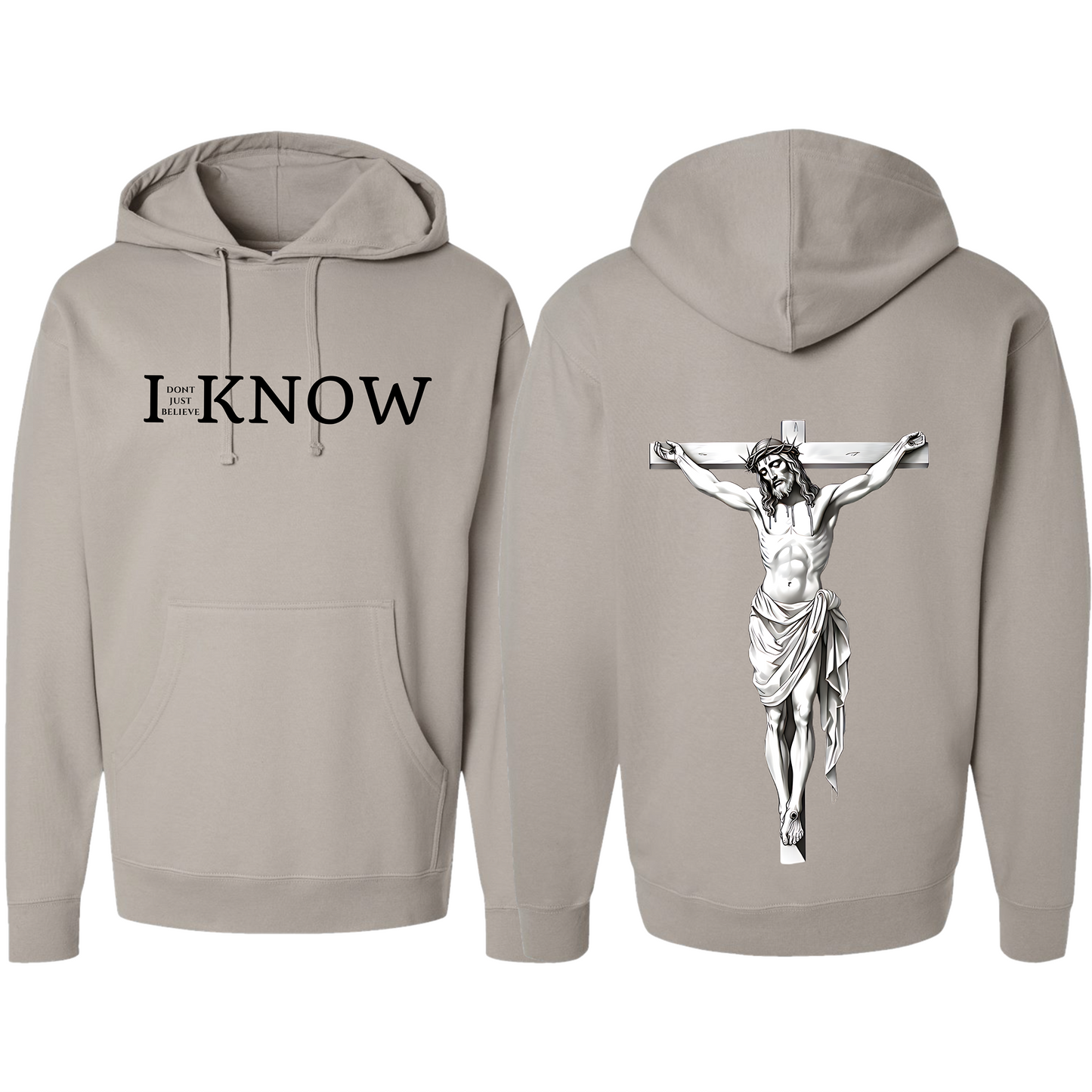 "I Don't Just Believe, I know" Jesus Crucified Hoodie#3