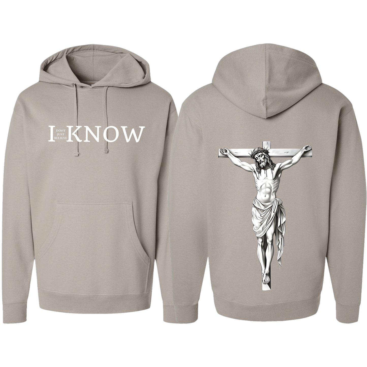 "I Don't Just Believe, I know" Jesus Crucified Hoodie#3