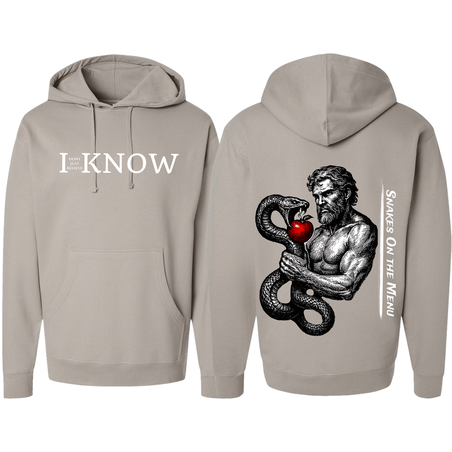 "I Don't Just Believe, I know" Resisting Temptation Snakes on The Menu Hoodie #6