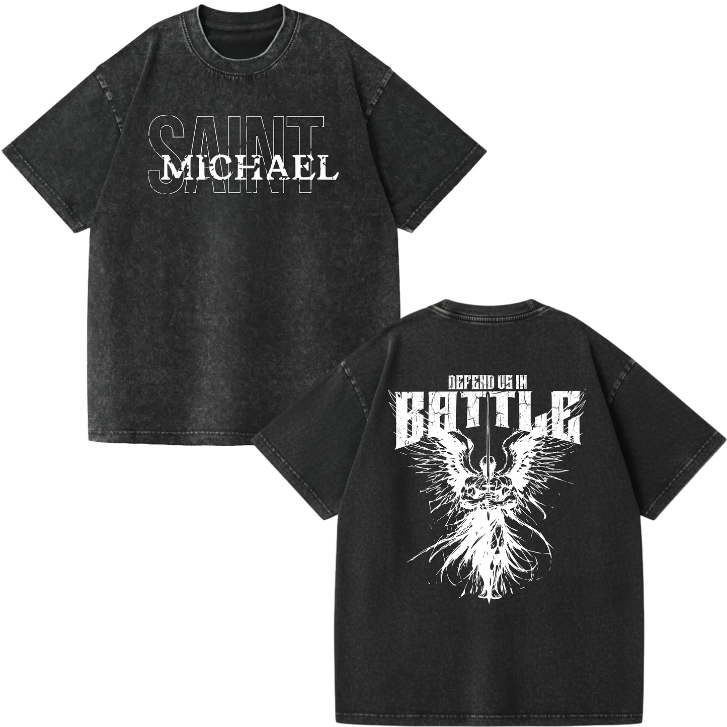 St. Michael "Defend Us" Vintage Shirt