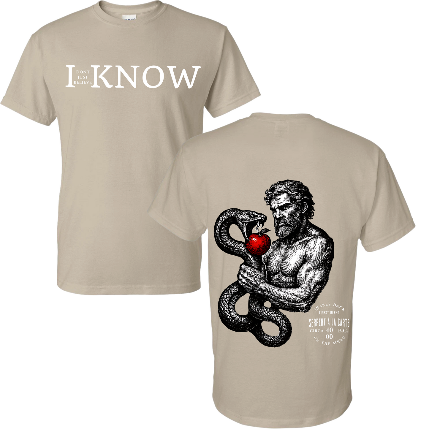 "I Don't Just Believe, I know" Resisting Temptation Badge T-Shirt #7