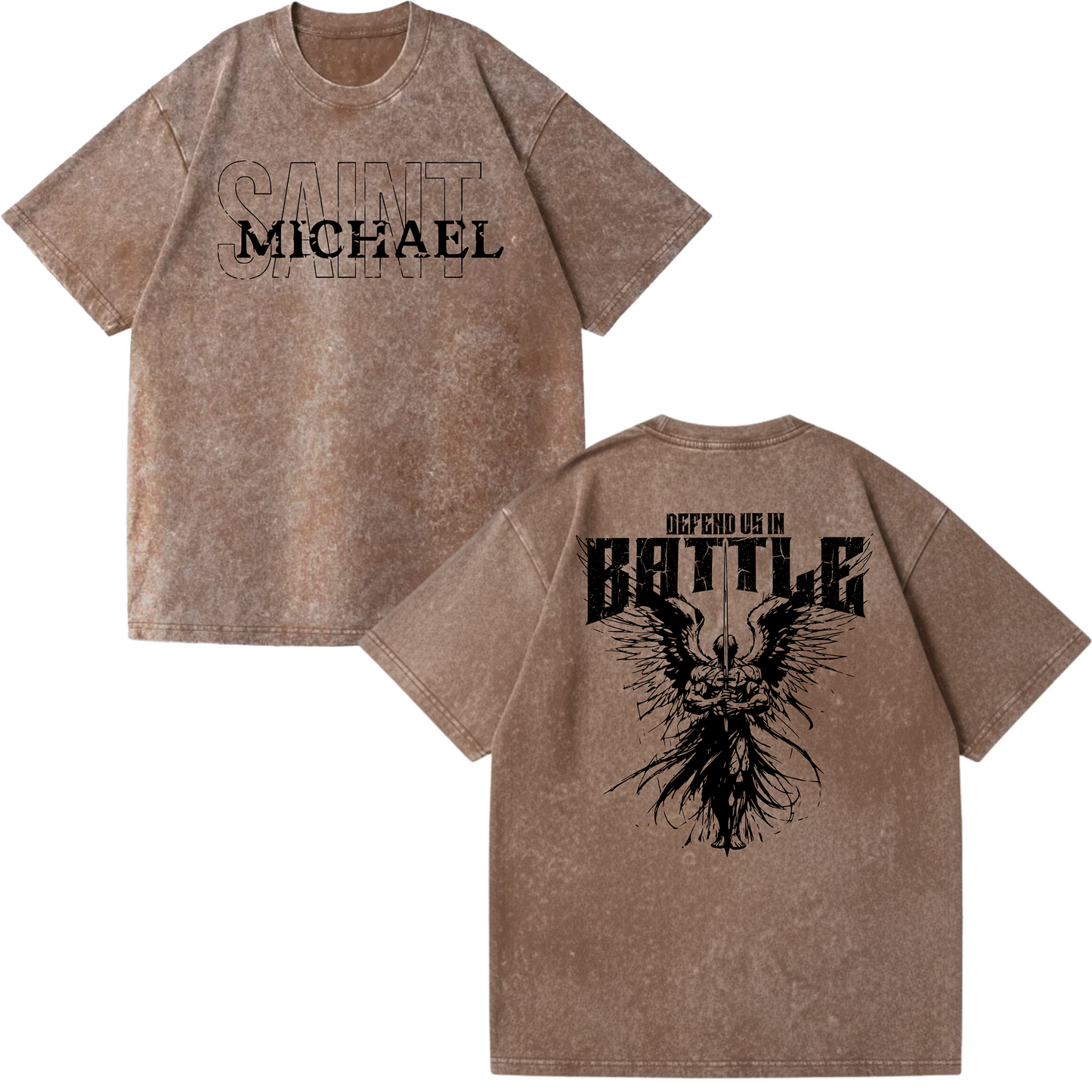 St. Michael "Defend Us" Vintage Shirt