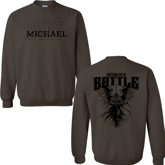 St. Michael "Defend Us" Sweatshirt Crewneck