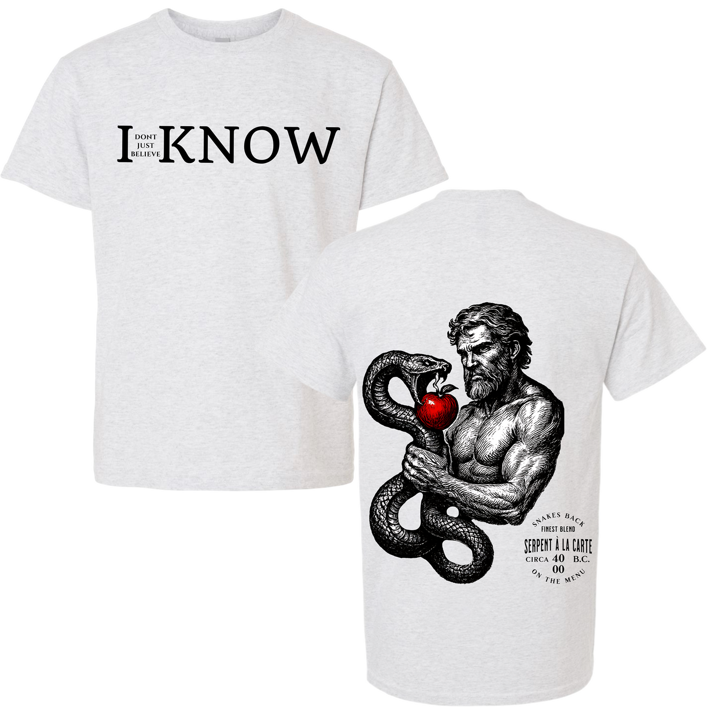 "I Don't Just Believe, I know" Resisting Temptation Badge T-Shirt #7