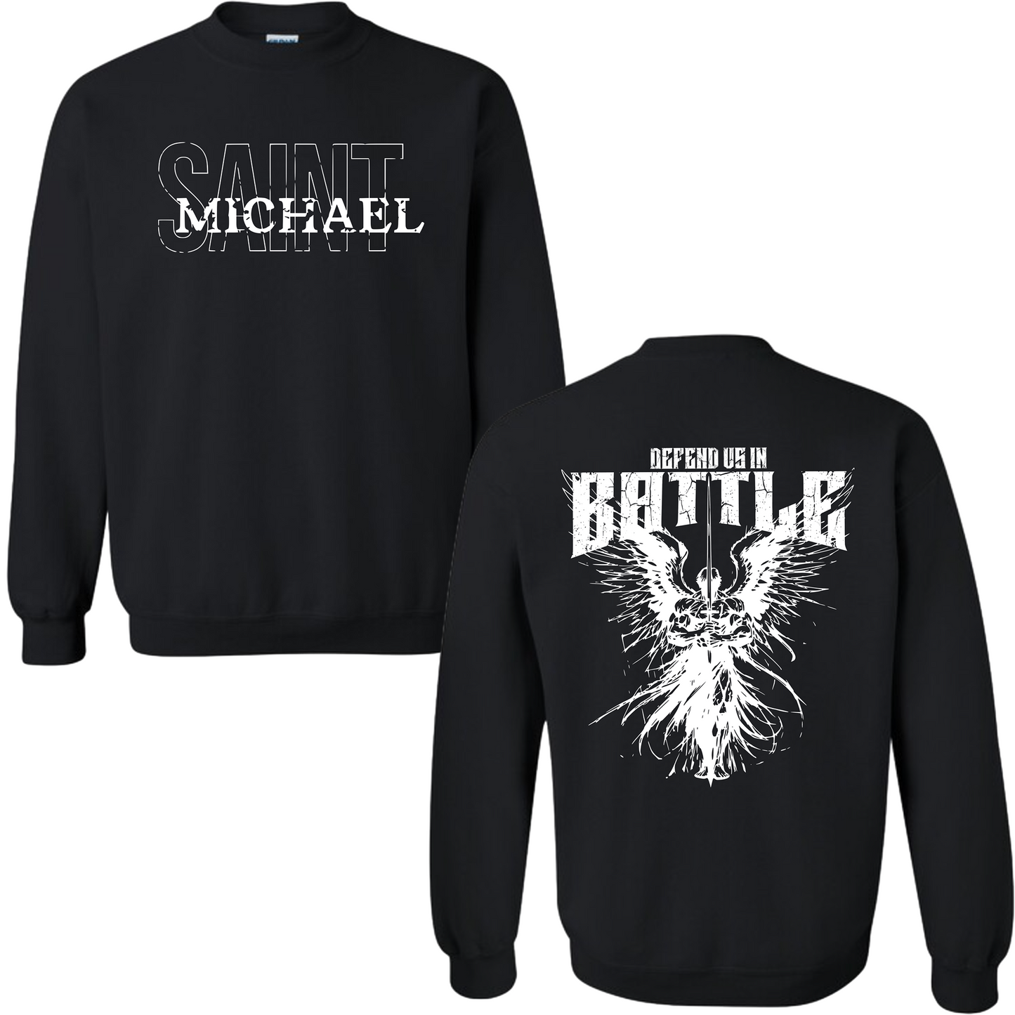 St. Michael "Defend Us" Sweatshirt Crewneck