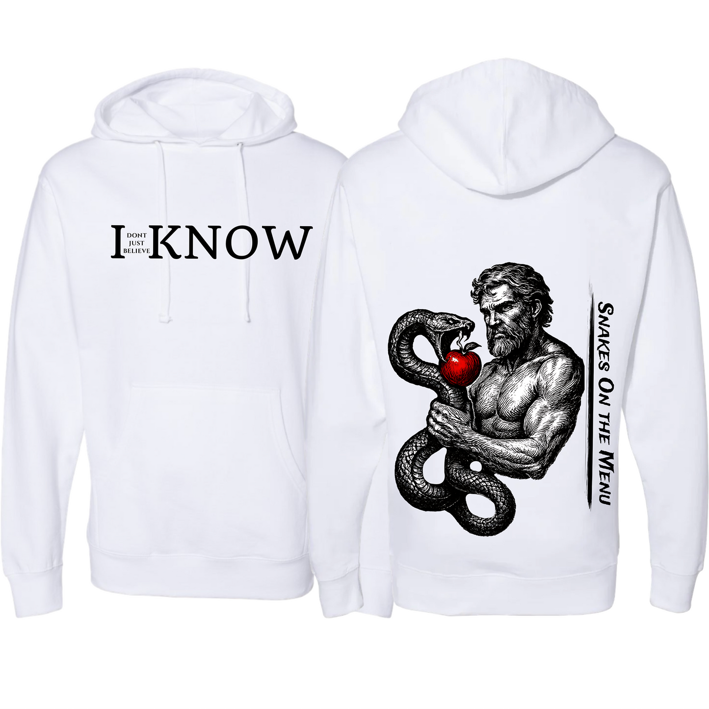 "I Don't Just Believe, I know" Resisting Temptation Snakes on The Menu Hoodie #6