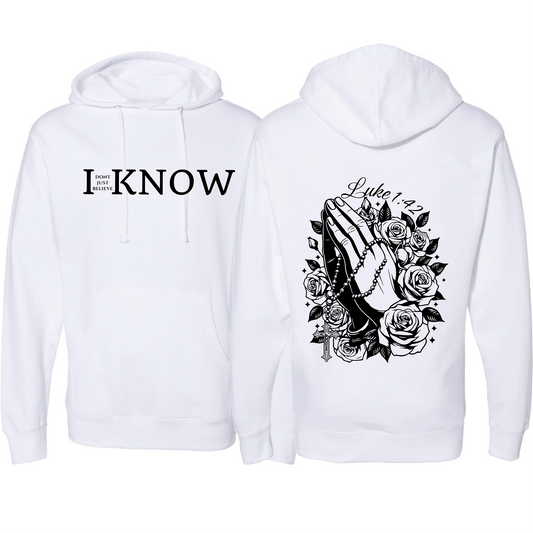 "I Don't Just Believe, I know" Praying Hands Hoodie#2
