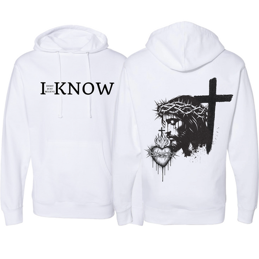 "I Don't Just Believe, I Know" Jesus Heart One Cross Hoodie#9