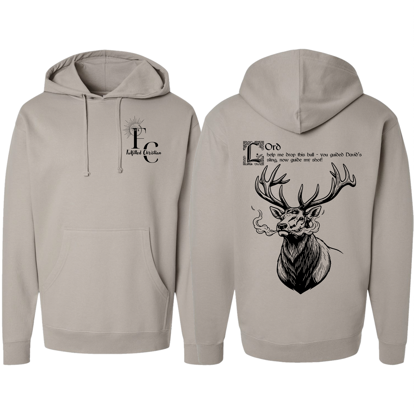 Fulfilled Hunting Bull Elk Hoodie | FC Badge #1